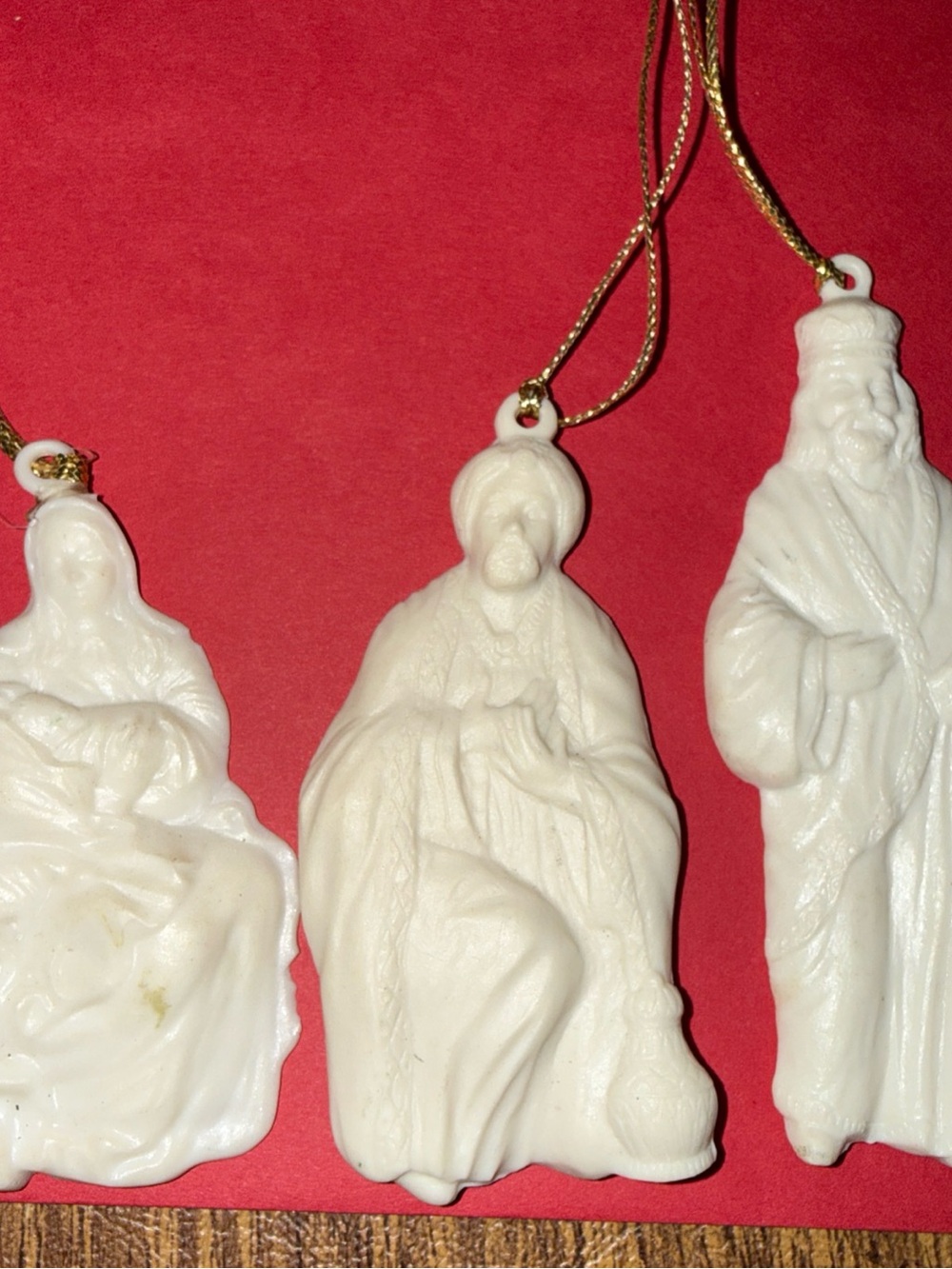 Lenox White Nativity Ornament Set - 3 Kings ornaments 1990 1989